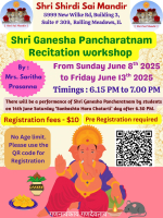 Shri Ganesha Pancharatnam Recitation Workshop